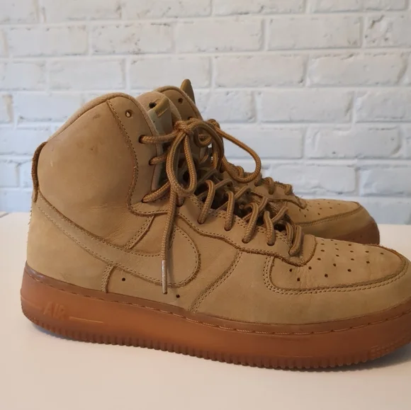 Nike Air Force 1 High Flax Wheat Brown 922066-203 Youth Shoes size 7Y - Picture 3 of 12